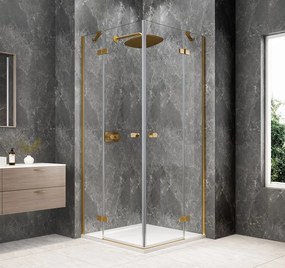 Polysan Polysan, GLOBE GOLD MATT štvorcová sprchová zástena 800x800mm, rohový vstup, číre sklo, GB5880G