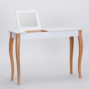 Biely toaletný stolík so zrkadlom Ragaba Dressing Table, dĺžka 105 cm