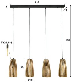 Luster 74-48 4L Launch Drevo Mango  - Komfort-nábytok