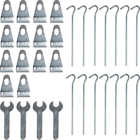 tectake 402478 polykarbonátový skleník s pozinkovanou základňou - 375 x 185 x 195 cm