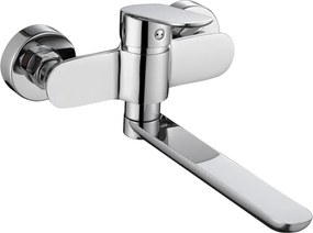 Mereo, Mereo Drezová nástenná batéria, Viana, 150 mm, s ramienkom plochým rovným 200 mm, chróm, MER-CBE30201