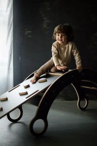 Šmykľavka - lezecká stena čierna veľká