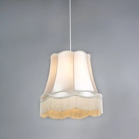 Sada 4 retro závesných lámp krémová 45 cm - Granny