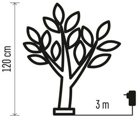LED Vianočná vonkajšia dekorácia 72xLED/3,6W/230V IP44 teplá biela