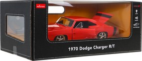 1970 Dodge Charger RT červený RASTAR model 1:16 Auto na diaľkové ovládanie + pilot