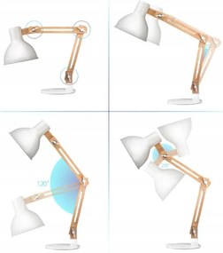 Stolová lampa 1xE27/40W/230V biela