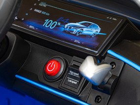 Ramiz Elektrické autíčko BMW i4 pre deti modré + diaľkové ovládanie + EVA + ekokoža + LED audio + pomalý štart