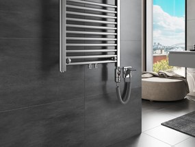 Mexen Mars, elektrické vykurovacie teleso 1200x600 mm + vykurovacia tyč 600 W, chrómová, W110-1200-600-2600-01