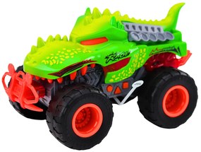 LEAN TOYS Terénne auto Dinosaurus T-Rex, svetlá, zvuky - zelená