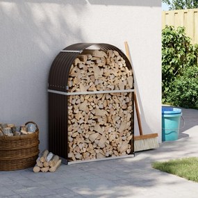 Držiak na polená hnedý 80x45x120 cm pozinkovaná oceľ