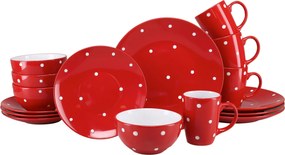 XXXLutz KOMBINOVANÝ SERVIS Polka Dots Rot 16-dielne Creatable - Online Only bytové doplnky - 007768068602
