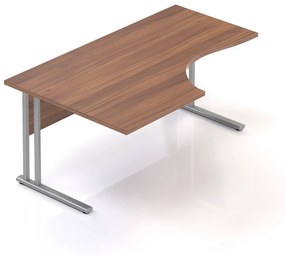 Ergonomický stôl Visio 160 x 100 cm, ľavý, orech