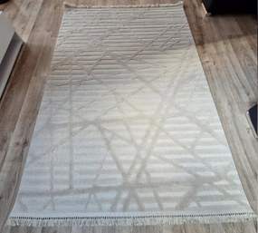 HU Béžový moderný koberec TWIST BEIGE 20294A Rozmer: 60x100 cm