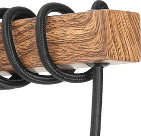 Priemyselná nástenná lampa oceľ s hnedou - Gallow