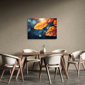 Sklenený obraz - Textúra listov (70x50 cm)