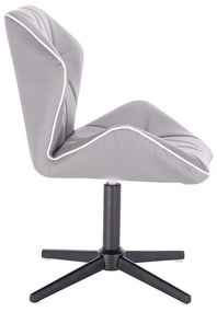 LuxuryForm DESIGN Stolička MILANO MAX na čiernom kríži - šedá