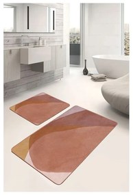 Hnedé zamatové kúpeľňové predložky v súprave 2 ks 60x100 cm – Mila Home