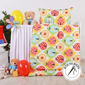 Obliečky detské bavlnené Lienky EMI: Detský set 90x130 + 45x65