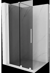 Mexen Velar sprchová stena posuvná Walk-in 120 x 200 cm, grafit 8 mm, biela - 871-120-000-43-20
