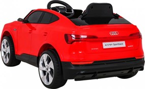 Ramiz Audi E-Tron Sportback pre deti červené + na diaľkové ovládanie + pohon 4x4 + pomalý štart + rádio MP3 + LED