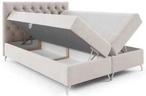 Wilsondo Čalúnená boxspring manželská posteľ s matracom Guliette 140x200 - béžová