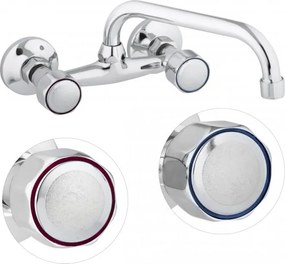 Erga Grano, nástenná umývadlová batéria s otočným ramenom, 150mm, chrómová, ERG-YKA-BZ.GRANO-CHR