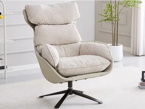 Otočné kreslo Pavia, svetlo béžová tkanina%