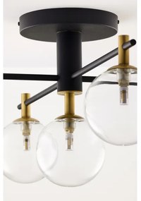 Jupiter 2035 - Prisadený luster FIGARO 5xG9/10W/230V čierna/zlatá/béžová/číra