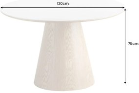 Okrúhly jedálenský stôl Parthenia 120 cm vzor dub