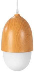 Orechové stropné svietidlo Wood APP952-1CP hnedobiele