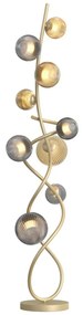 Wofi Wofi 3015-904 - LED Stojacia lampa METZ 9xG9/3,5W/230V zlatá/šedá W3935