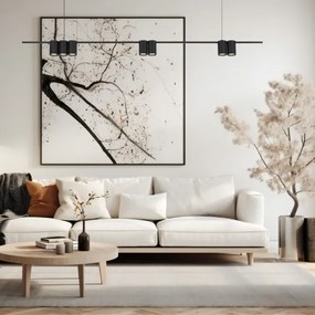 Luster na lanku GENESIS 7xGU10/8W/230V čierna