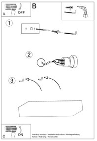 Nástenné svietidlo Taugan, 1x biele keramické tienidlo