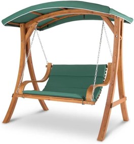Blumfeldt Tahiti, záhradná hojdačka, 110 cm, 2 miesta, strecha, polyester, červený smrek