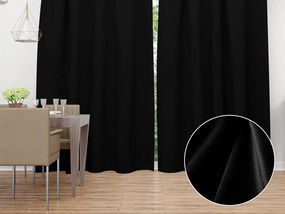 Biante Zamatový záves Velvet Prémium SVP-041 Čierny - šírka 135 cm 135x260 cm