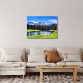 Obraz - Zasnežené vrcholky hôr (70x50 cm)