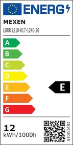Mexen LDRR, LED stropné svietidlo na zapustenie, priemer 12 cm 17 cm, 12W, neutrálna - 4000K, 1320 lm, biela - L210-017-1240-20