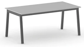 Rokovací kancelársky stôl PRIMO BASIC, 180x90 cm, čierna podnož, sivá