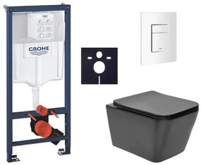 Závesný wc set do ľahkých stien / predstenová montáž SAT Infinitio SIKOGRSIN12BSCSH0