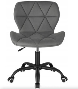 Ergonomická kancelárska otočná stolička – zamat Tmavomodrá