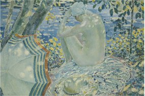 Obraz - Frederick Carl Frieseke, On the Bank, reprodukcia (90x60 cm)