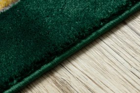 Koberec EMERALD exkluzívny 1014 glamour, styl kocka fľaškovo zelený / zlatý