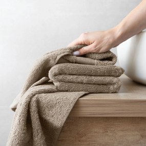 Goldea bambusový uterák/osuška - sivohnedý 30 x 50 cm