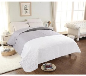 Prikrývka na posteľ Velvet 02 160x200 šedá/biely