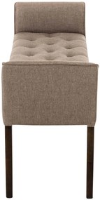 Lavica Cleopatra Chaiselongue látka, nohy antik tmavé - Sivo-hnedá (Taupe)