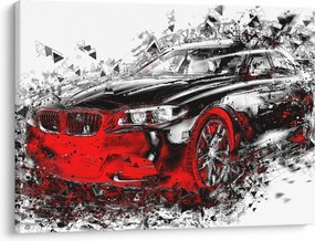 Obraz - Maľované auto v akcii (70x50 cm)