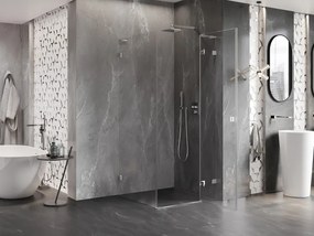Mexen Lunar L, 1-krídlový sprchový kút, pravý, 90 x 90 cm, 8mm číre sklo, chrómový profil, 834L-090-090-01-00-P