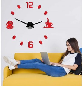 Moderné nalepovacie nástenné hodiny | 3D hodiny 12P023- PLEXI PMMA 2D