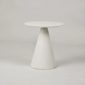 Odkladací stolík Florence 40 cm z masívu biely