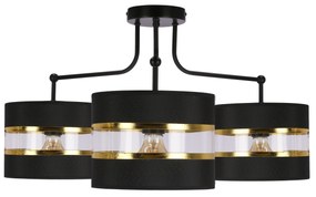 Candellux ANDY Luster lamp black 3X40W E27 black+golden lampshade 33-06141